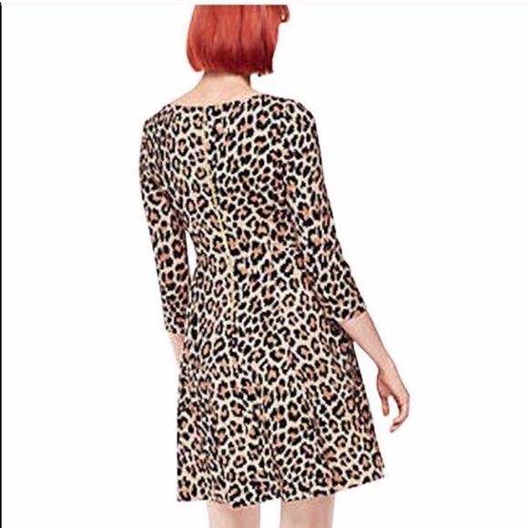 Kate Spade Run Wild Leopard Ponte Dress 0 - Picture 3 of 5